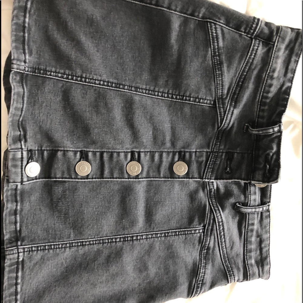 Grey denim mini skirt XS